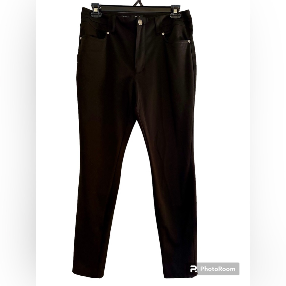 Women’s Simply Vera Vera Wang High-Rise Ponte Skinny Pants, size L.